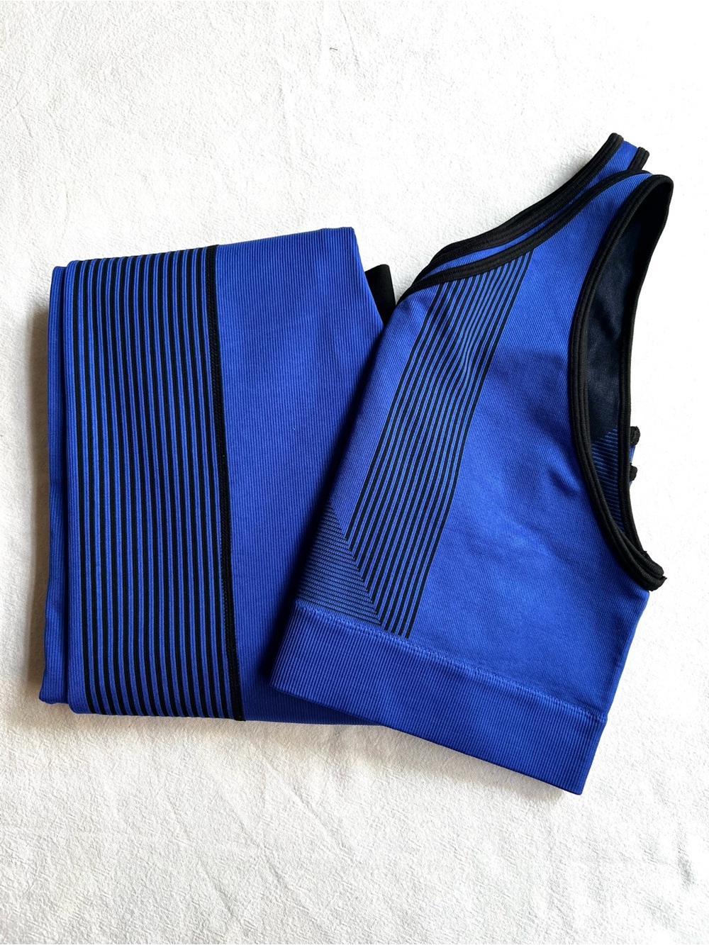 Fabletics Kate Hudson Cobalt Blue Workout Set Leggings & Sports Bra Size L